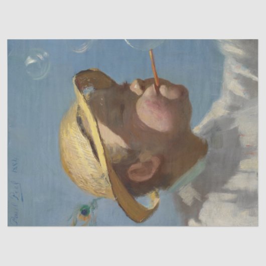 The Bubble Boy (von Paul Peel) Seidenpapier (Vorderseite)