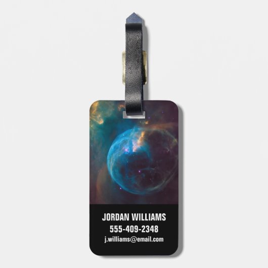 The Bubble Nebula, Ngc 7635. Gepäckanhänger (Rückseite vertikal)