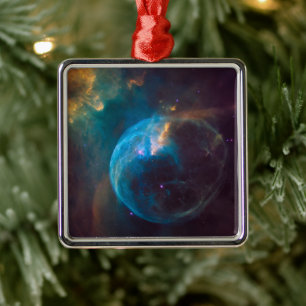 The Bubble Nebula, Ngc 7635. Ornament Aus Metall