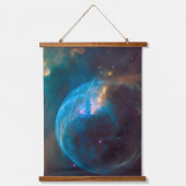 The Bubble Nebula, Ngc 7635. Wandteppich Mit Holzrahmen (Vorderseite)