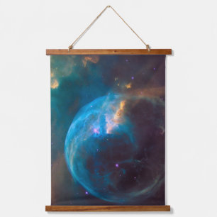 The Bubble Nebula, Ngc 7635. Wandteppich Mit Holzrahmen