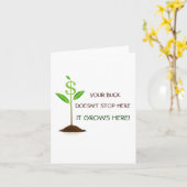 The Buck Doesn’t Stop Here Notecard Karte (Gelbe Blume)