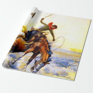 "The Bucker" Western Art von Charles M. Russell Geschenkpapier