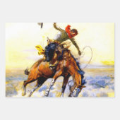 "The Bucker" Western Art von Charles M. Russell Geschenkpapier Set (Vorderseite 2)