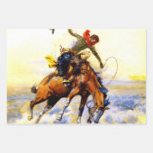 "The Bucker" Western Art von Charles M. Russell Geschenkpapier Set (Vorderseite)