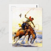 "The Bucker" Western Art von Charles M. Russell Postkarte (Vorne/Hinten)