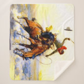 "The Bucker" Western Art von Charles M. Russell Sherpadecke (Vorderseite)