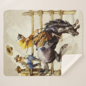 "The Bucking Bronco" von NC Wyeth Sherpadecke (Vorderseite (Horizontal))