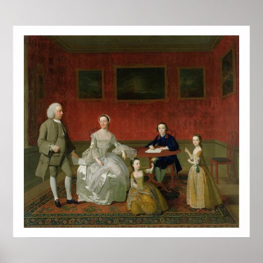 The Buckley-Boar Family, c.1758-60 (oil on canvas) Poster (Vorne)