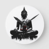 The Buddha wall clock  Runde Wanduhr (Vorderseite)