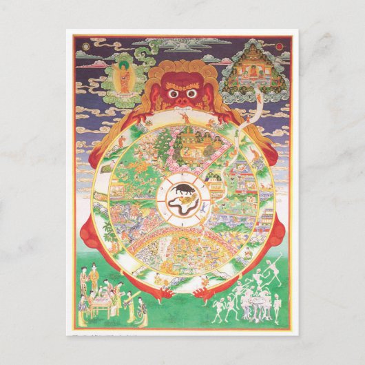 The Buddhist Wheel of Life Postkarte (Vorderseite)