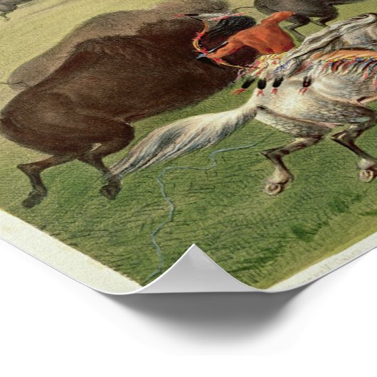 The Buffalo Hunt, c.1832 Poster (Ecke)