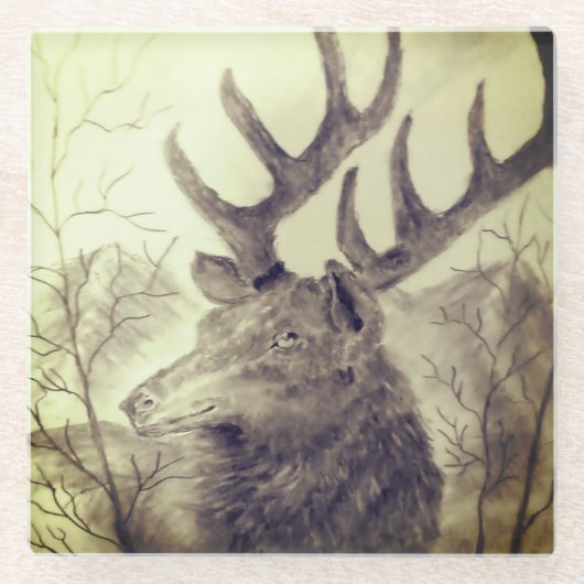 The Bull Elk Glasuntersetzer (Vorderseite)