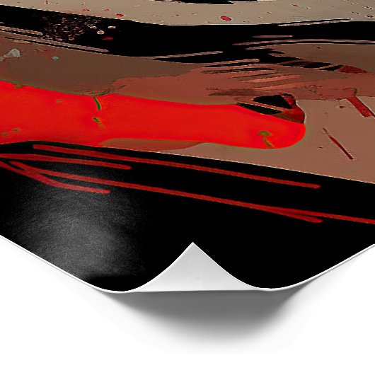 The Bulldog, Red and Black 004 - Ulises Dallaire Poster (Ecke)