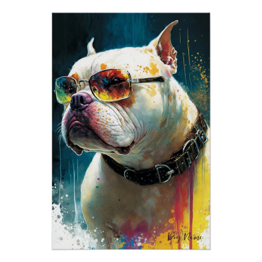 The Bulldog With Sunglasses - Composition 008 Poster (Vorderseite)