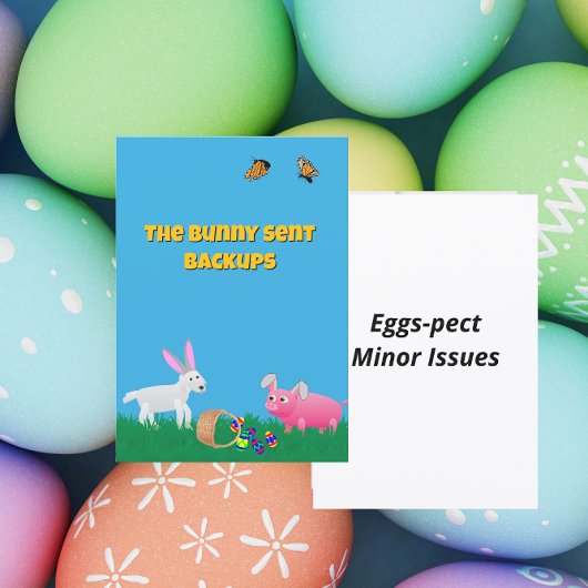 The Bunny Sent Backups Feiertagskarte