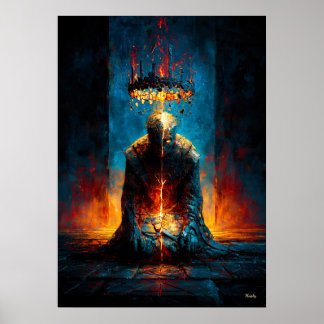 The Burden of the Crown – Monumental Expressionist Poster