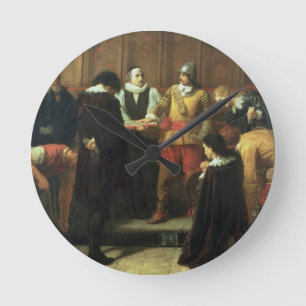 The Burial of Charles I (1600-49) at St. George's Runde Wanduhr