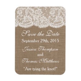 The Burlap & Lace Wedding Collection Magnet