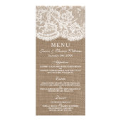 The Burlap & Lace Wedding Collection - Menü (Vorne)