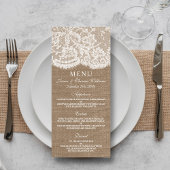 The Burlap & Lace Wedding Collection - Menü