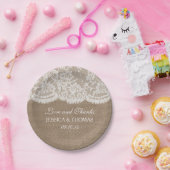 The Burlap & Lace Wedding Collection Pappteller (Party)