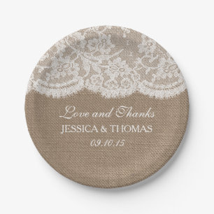The Burlap & Lace Wedding Collection Pappteller
