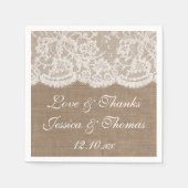 The Burlap & Lace Wedding Collection Serviette (Vorderseite)