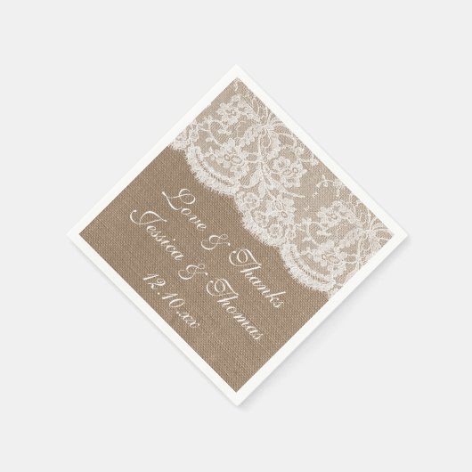 The Burlap & Lace Wedding Collection Serviette (Ecke)