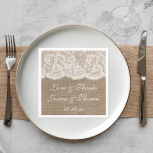 The Burlap & Lace Wedding Collection Serviette