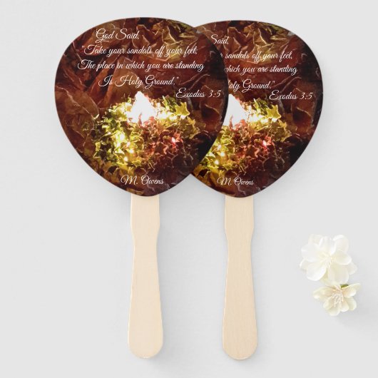 "The Burning Bush"-Handfans Fächer (Vorne und Hinten)