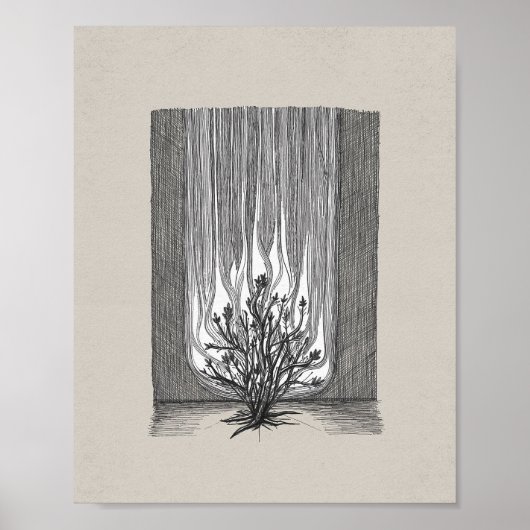 The Burning Bush - Moses Artwork Poster (Vorne)