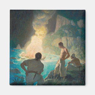 The Burning of the Bounty, 1940 by N. C. Wyeth Magnet