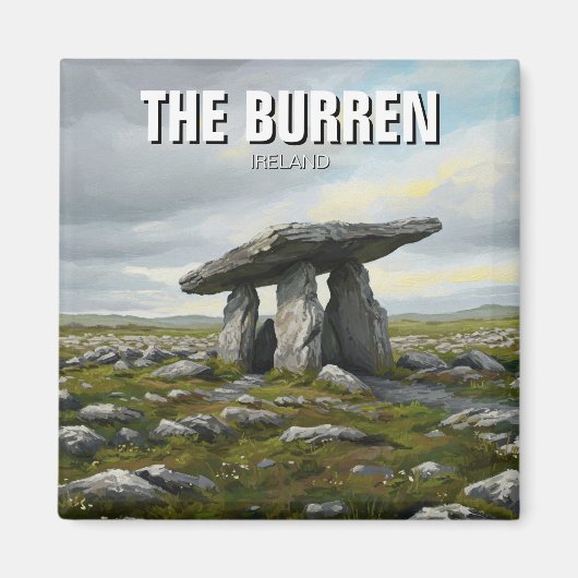 The Burren Ireland Poulnabrone Dolmen Travel Magnet (Vorne)