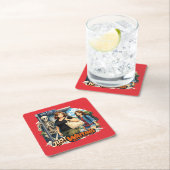 The bus stop rechteckiger pappuntersetzer (Vor Ort)