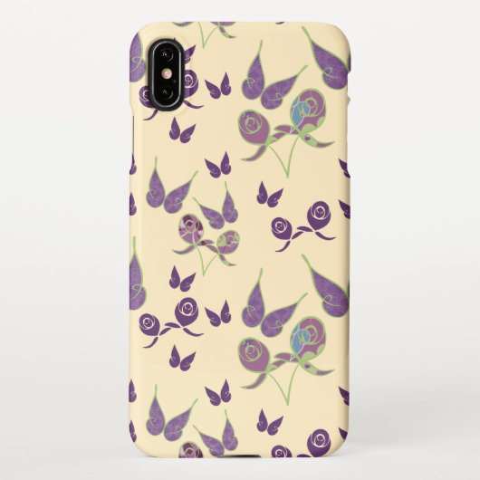 The Butterfly Joy in Cream iPhone XS Max Fall Hülle (Rückseite)