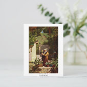 The Cactus Friend By Spitzweg, Carl Postkarte (Stehend Vorderseite)