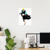 The Caddie - Original Golf Art Print Poster (Heimbüro)