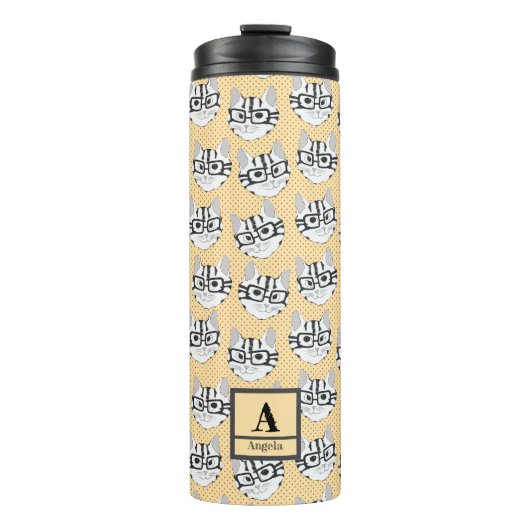 The Cadstudios Beige Thermosbecher (Vorderseite)