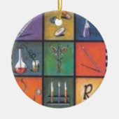 "The caduceus-Chirurg / medical Ornament" Keramikornament (Vorne)