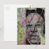 the caged man unique Mixed Media Collage Postkarte (Vorne/Hinten)