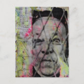 the caged man unique Mixed Media Collage Postkarte (Vorderseite)