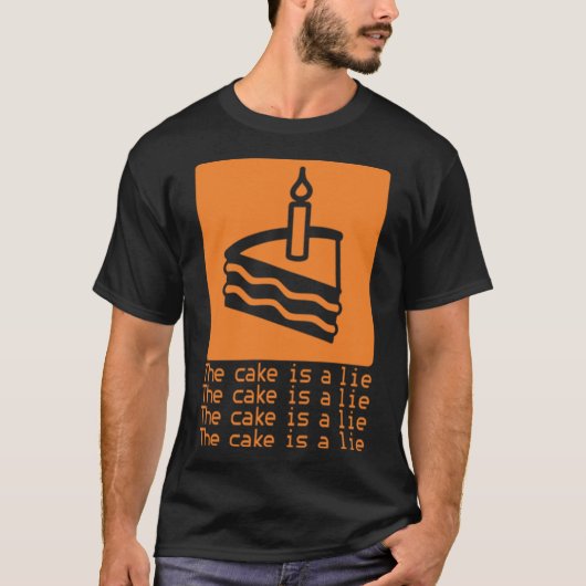 The Cake Is A Lie vintage T-Shirt (Vorderseite)