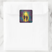 The Call of the Arcane Path Quadratischer Aufkleber (Tasche)