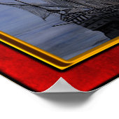 The Calm Sea - Galleon at Sail Poster (Ecke)