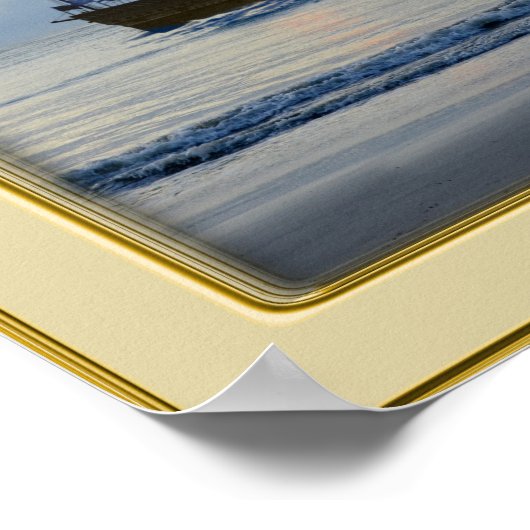 The Calm Sea - Galleons at Sail Poster (Ecke)