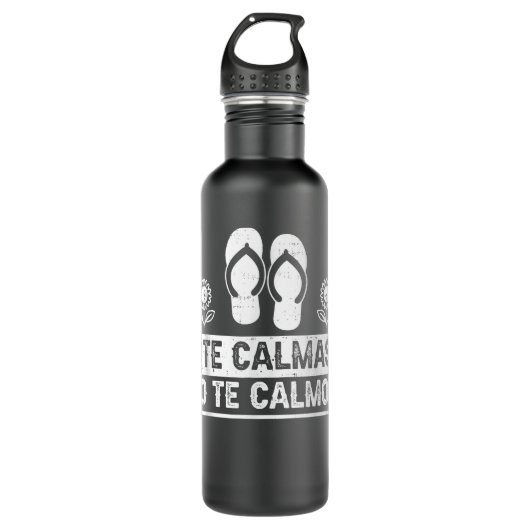 The Calmas O The Calmo Funny Hispanic Edelstahlflasche (Vorderseite)