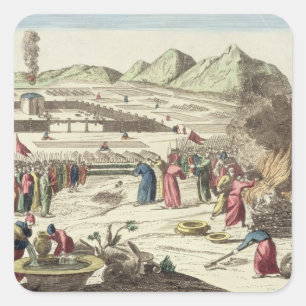 The camp of the Israelites and the Opfer of the Quadratischer Aufkleber