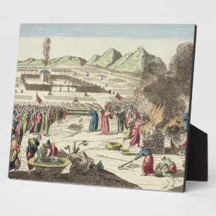The camp of the Israelites and the sacrifice of th Fotoplatte