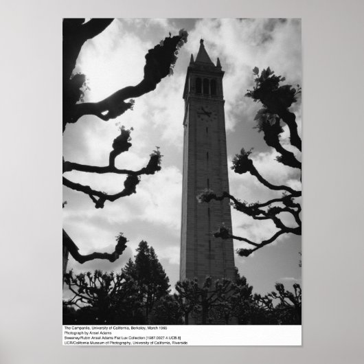 The Campanile, UC Berkeley, 1965 Poster (Vorne)